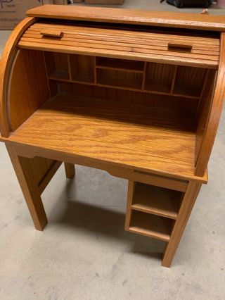 American Girl - Kit Kittredge - Solid Oak Roll Top Desk Only - Pre - Owned