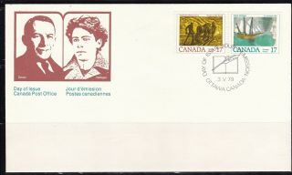 Canada 1979 818b Canadian Authors - Fdc With Incorrect Picture Of Grove