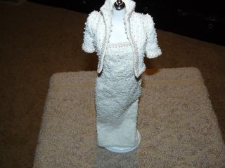 Franklin Princess Diana Porcelain Doll White Beaded Gown W Bolero Jacket