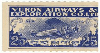 Private Commercial Airline Stamp - Yukon Airways 1927