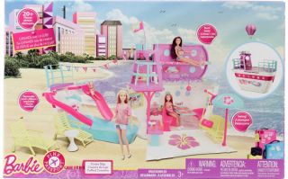 Barbie Doll Pink Passport Cruise Ship Girls Playset Kids Children Toy