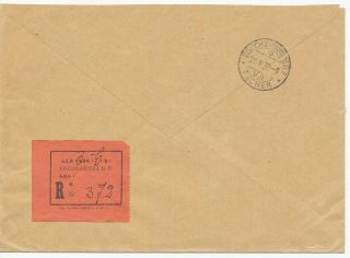 Ethiopia 1932 registered cover to Switzerland 2