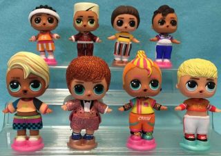 Lol Surprise Doll Boys Series 2 Complete Set Of 8 Piano King Neon Boi Rewrapped
