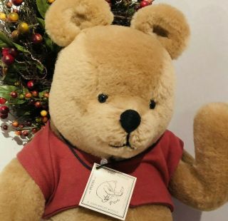 ❤️ 20 " Disney Winnie The Pooh Bear Artist R John Wright Signed Tag
