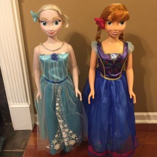 Disney Frozen Elsa & Anna My Size Dolls Over 3 Feet Tall With Boxes 2