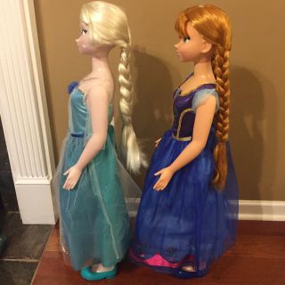 Disney Frozen Elsa & Anna My Size Dolls Over 3 Feet Tall With Boxes 3