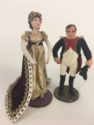 Artist Designed Doll Ooak Napoleon Bonaparte & Josephine Set 2 Historical 1974