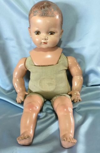 Vintage 18 " Ideal Composition 7 Cloth Baby Doll