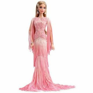 Blush Fringed Gown Barbie Nrfmb Platinum Label Limited Edition Of 999