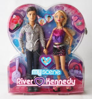 Rare 2008 My Scene River & Kennedy Hold Hands Doll Barbie Mattel