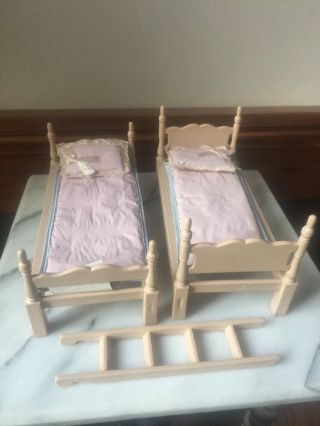 Antique Plastic Doll Bunk Bed - Beds 1950s Era