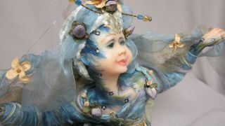" Lavender Dilly " Ooak Fairy Doll By Marilyn Radzat.  Signed