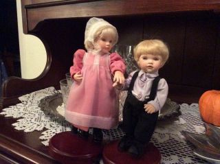 Pauline Dolls Amish Brother 7” And Sister 8”