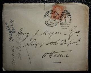 Henry Morgan Personal Letter 1891 Toronto " Chaudiere Bridge " Famous Historian