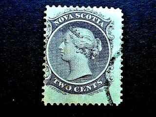 286] Nova Scotia Stamp - 1860 - Sg 23 - 2 Cents - Very Fine