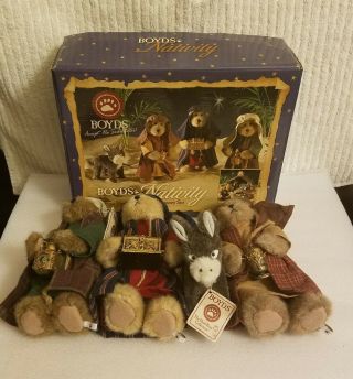Boyds Bears Nativity Plush Wise Men Accessory Set 4 - Piece Retired Rare (2006)