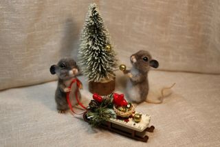 OOAK,  Needle felted mouse,  Teddy animals,  by Jljuda,  Handmade 3