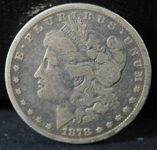 1878 P Morgan Silver Dollar 7 Tf Reverse Of 78 Very Good (vg)