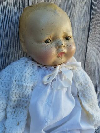 Vintage 15” Composition Baby Doll Sleepy Eyes