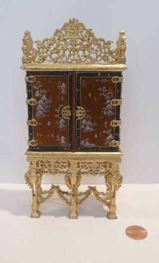 Bespaq Exquisite Grand Estate Cabinet 6000g - Kn Hand Painted W/gold Base & Top