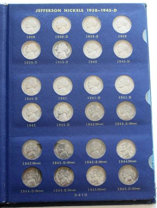 1938 - 1964 5c Jefferson Nickel Circulated/bu Set