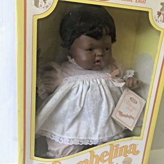Vintage Ideal Thumbelina 18” Baby Doll African American Infant Girl Doll NIB 2