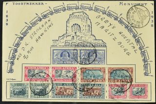 South Africa 1938 Voortrekker Sets On Special Cover,  Special H/s C53199