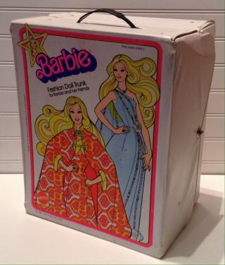 Vintage 1976 Mattel Barbie Doll Fashion Trunk Carrying Storage Case