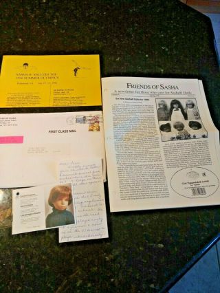 Vintage 1996 Friends Of Sasha Newsletters With Doll Articles And Crafts