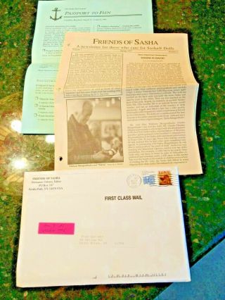 Vintage 1995 Friends Of Sasha Newsletters With Doll Articles And Crafts