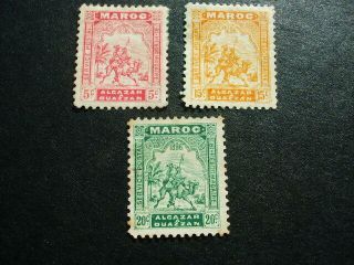 Morrocco 1896 Local Post Alcazar To Quazzan M.  Stamps 5 - 15 - 20