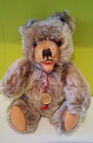Lovely Vintage Mohair Hermann Zotty Teddy Bear With Tag 17 Cm 7 "