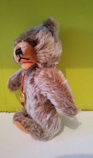 Lovely vintage mohair Hermann Zotty teddy bear with tag 17 cm 7 