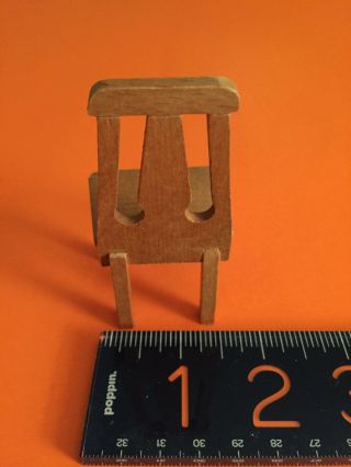 BODO HENNIG wood doll house miniature DINING ROOM CHAIR c.  1950 ' s - 60 ' s Germany 3