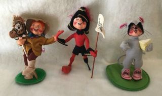 Annalee Halloween,  3 Trick Or Treaters,  7 " Tall,  Mouse Kid,  Pirate,  Cowboy