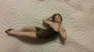 Antique Bisque Bathing Beauty - Figurine.  A Real Beauty