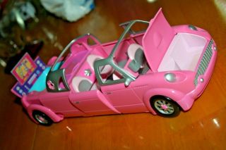 2002 Polly Pocket Stretch Limo/pink - Push Button To Extend/used -
