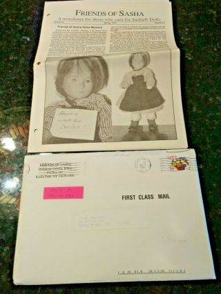 Vintage 1994 Friends Of Sasha Newsletters With Doll Articles And Crafts