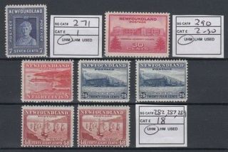Canada Newfoundland 1938 - 44 Selection (x8) Pictorials Etc (id:275/d50281)