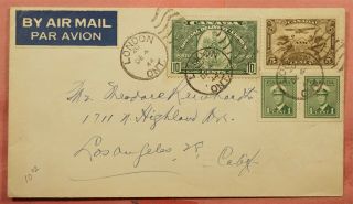 1944 Canada C1 E7 London Special Delivery Airmail To Usa