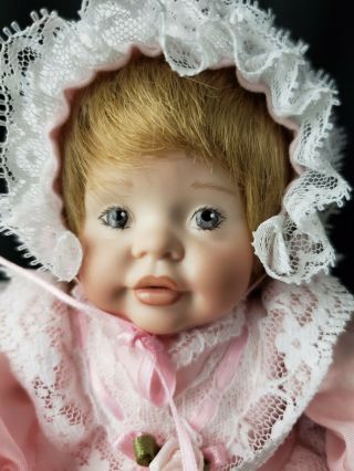 Adorable 10 " Porcelain Doll " Annie " Designed By Donna Rubert