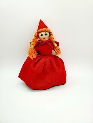 Vintage Topsy Turvy Little Red Riding Hood Wolf Flip Reverse Doll Rag Story Toy