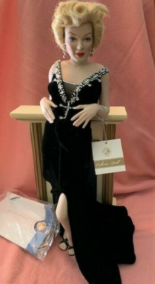 Franklin Marilyn Monroe Porcelain Doll With Fireplace Rare