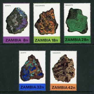 Zambia Scott 263 - 267 Mnh Minerals Geology Cv$13,