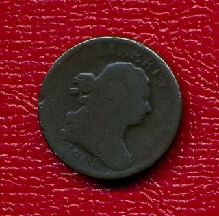 1808 Draped Bust Copper Half Cent Nicely Circulated
