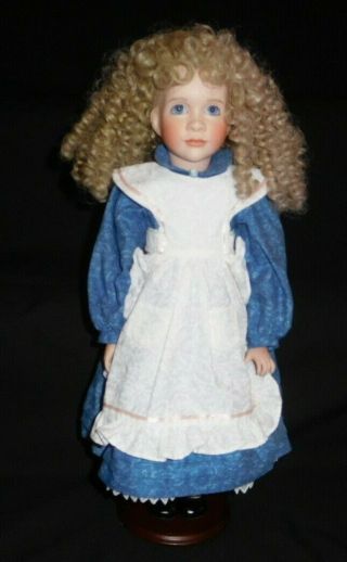 1995 Wendy Lawton " Through The Looking Glass " 17 " Doll (51/180) With Stand