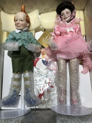 Franklin Heirloom Nib Wizard Of Oz Doll Munchkins Lollipop Boy Lullaby Girl