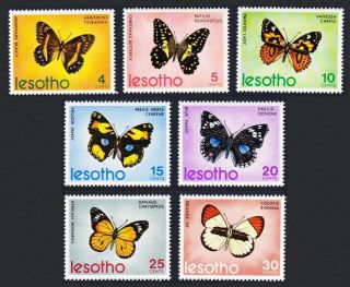 Lesotho Butterflies 7v Mnh Sg 239 - 245 Mi 140 - 146 Sc 140 - 146
