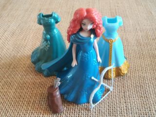 Polly Pocket Disney Princess Magiclip Merida Brave Dresses Magic Clip O64