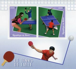 Benin 2019 Mnh Table Tennis 2v M/s Sports Stamps